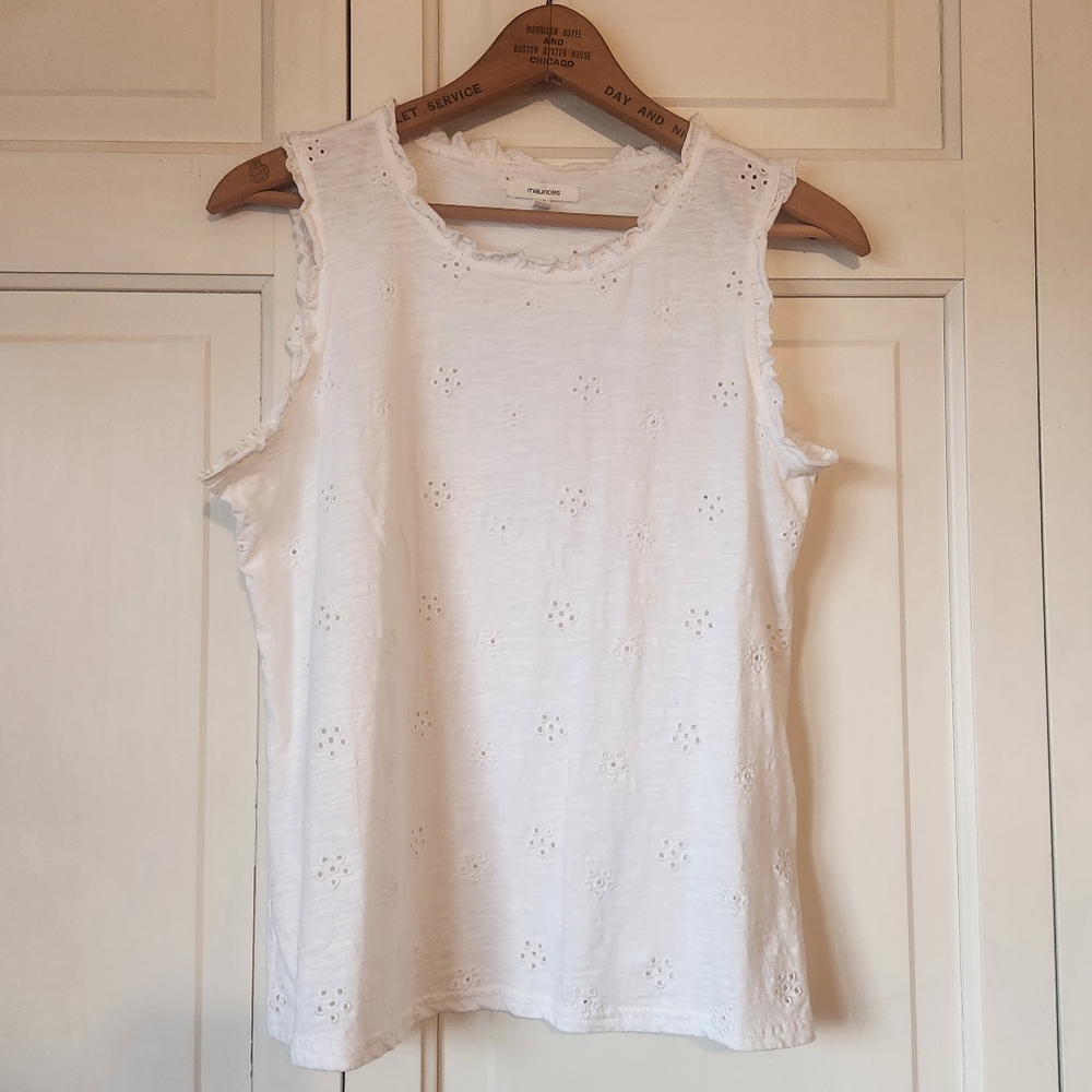 Neverworn! White Eyelet Top